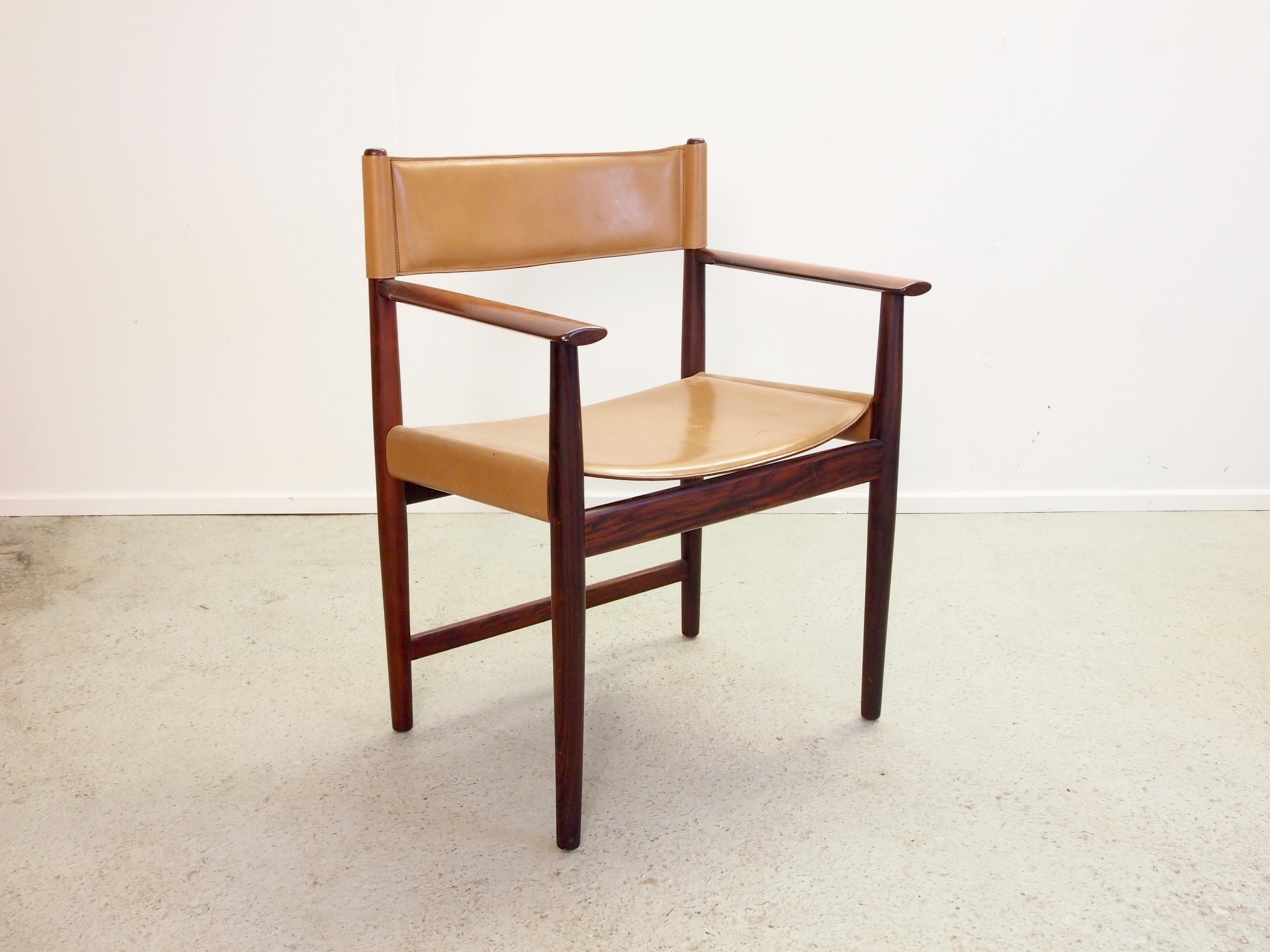 Set 4 Midcentury Pallisander Chairs by Kurt Ostervig for Sibast Furniture For Sale 1