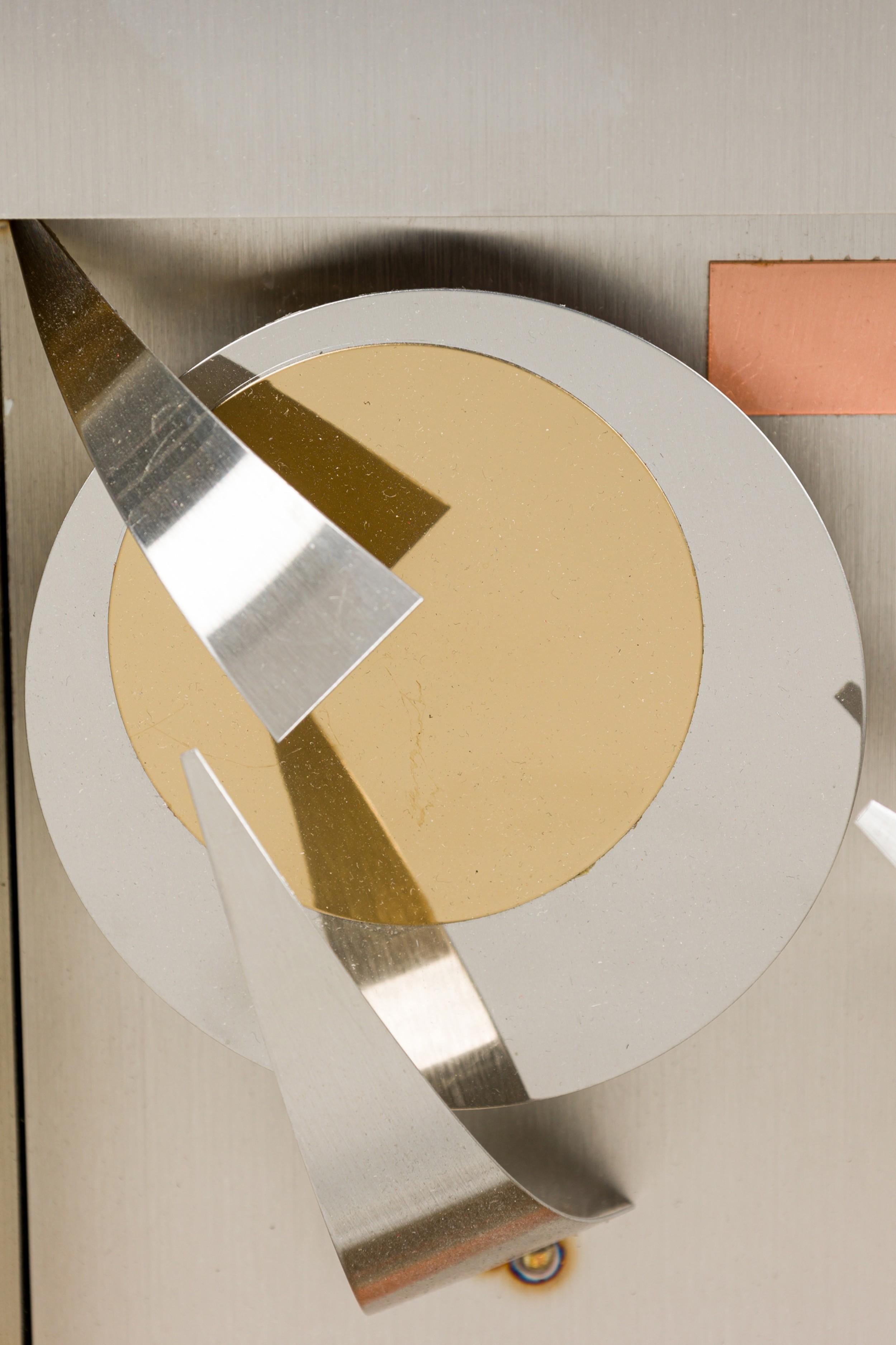 Set 4 Modern Stainless Steel, Brass & Copper Wall Sculptures, Curtis Jere For Sale 7