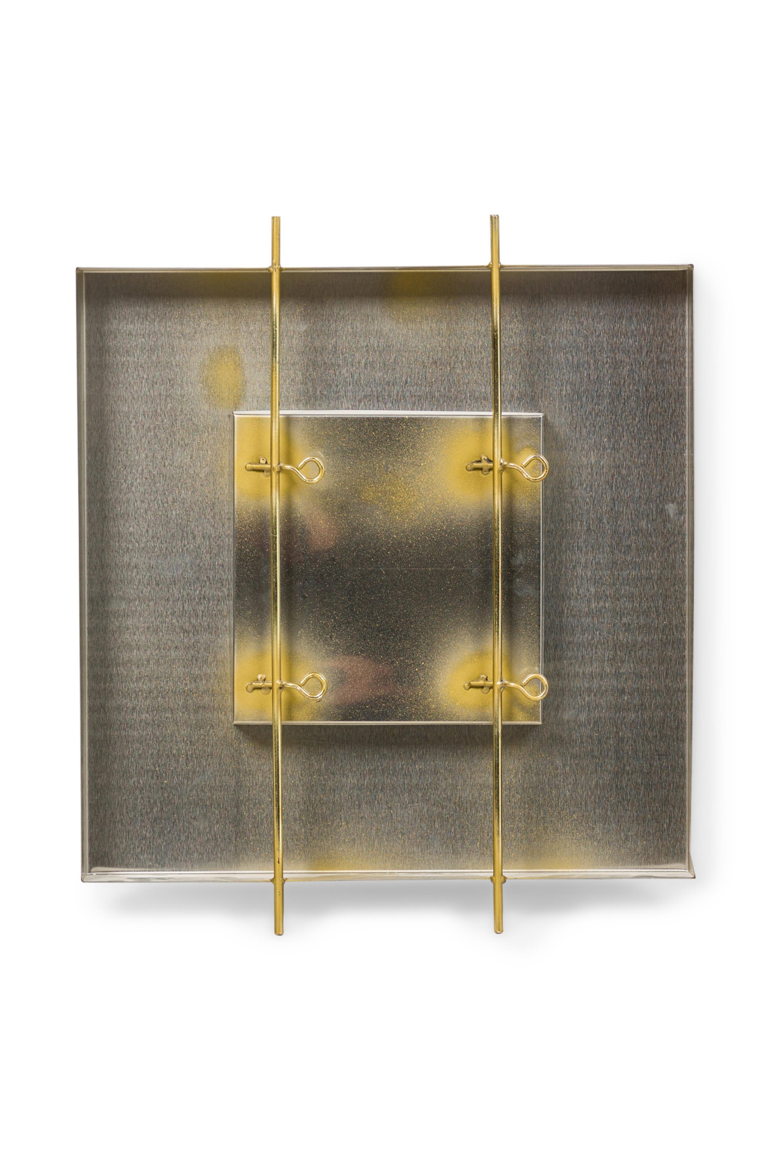 20th Century Set 4 Modern Stainless Steel, Brass & Copper Wall Sculptures, Curtis Jere For Sale