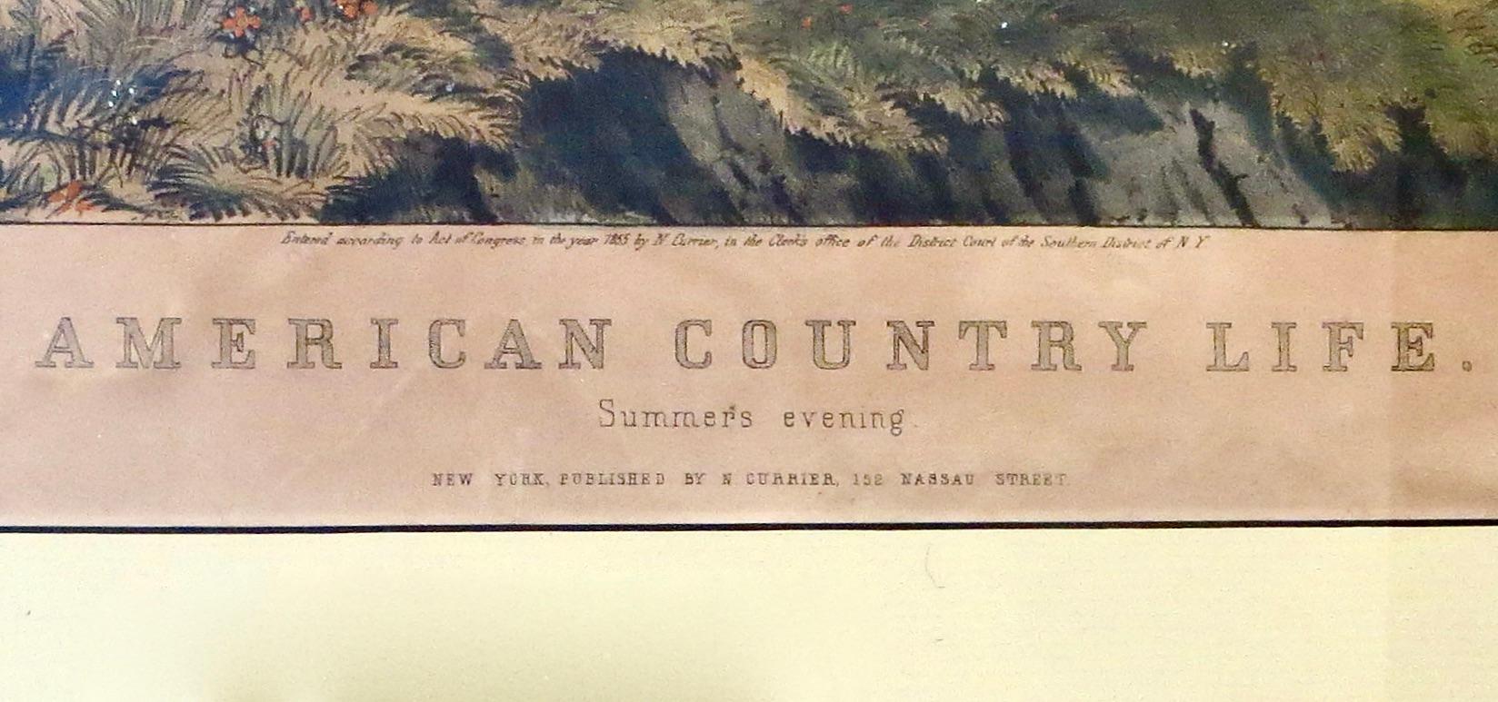 Set (4) litografie di Nathaniel Currier Vita di campagna americana - Four Seasons C1855 in vendita 5