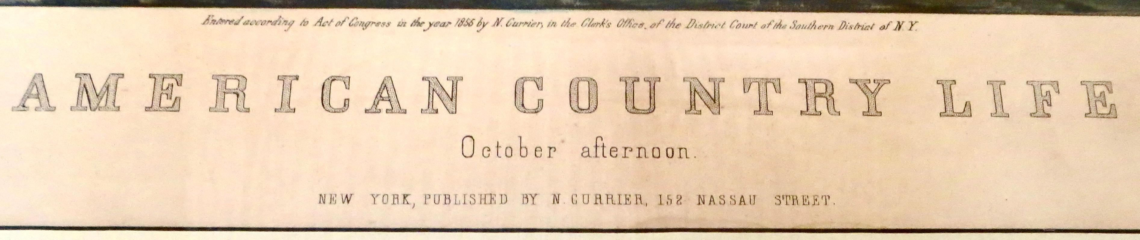 Set (4) litografie di Nathaniel Currier Vita di campagna americana - Four Seasons C1855 in vendita 9