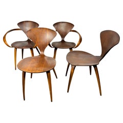 Ensemble de 4 chaises de salle à manger Norman Cherner/Plycraft. Classic The Modernity