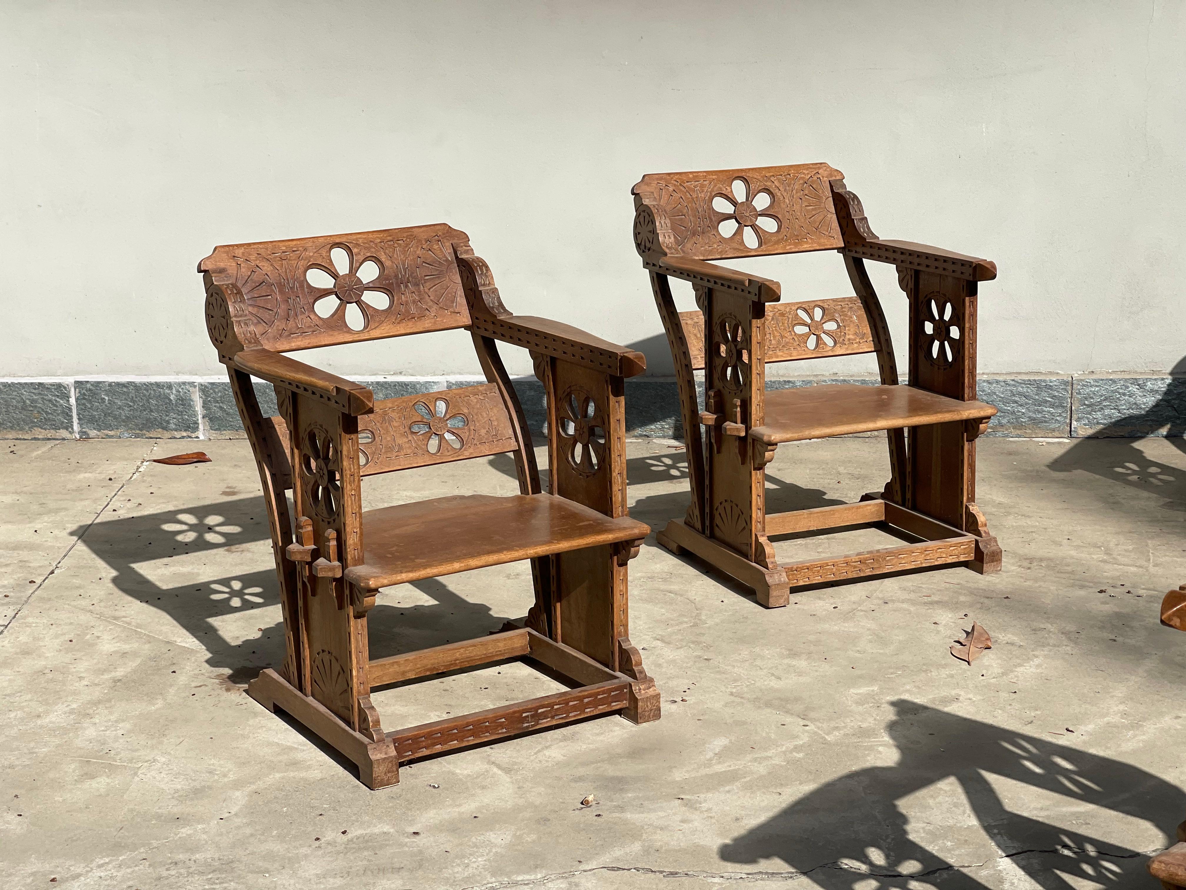 Set 4 Poltroncine Attrib: Ettore Zacchi, Chairs, Armchairs, Ettore Zacchi For Sale 1