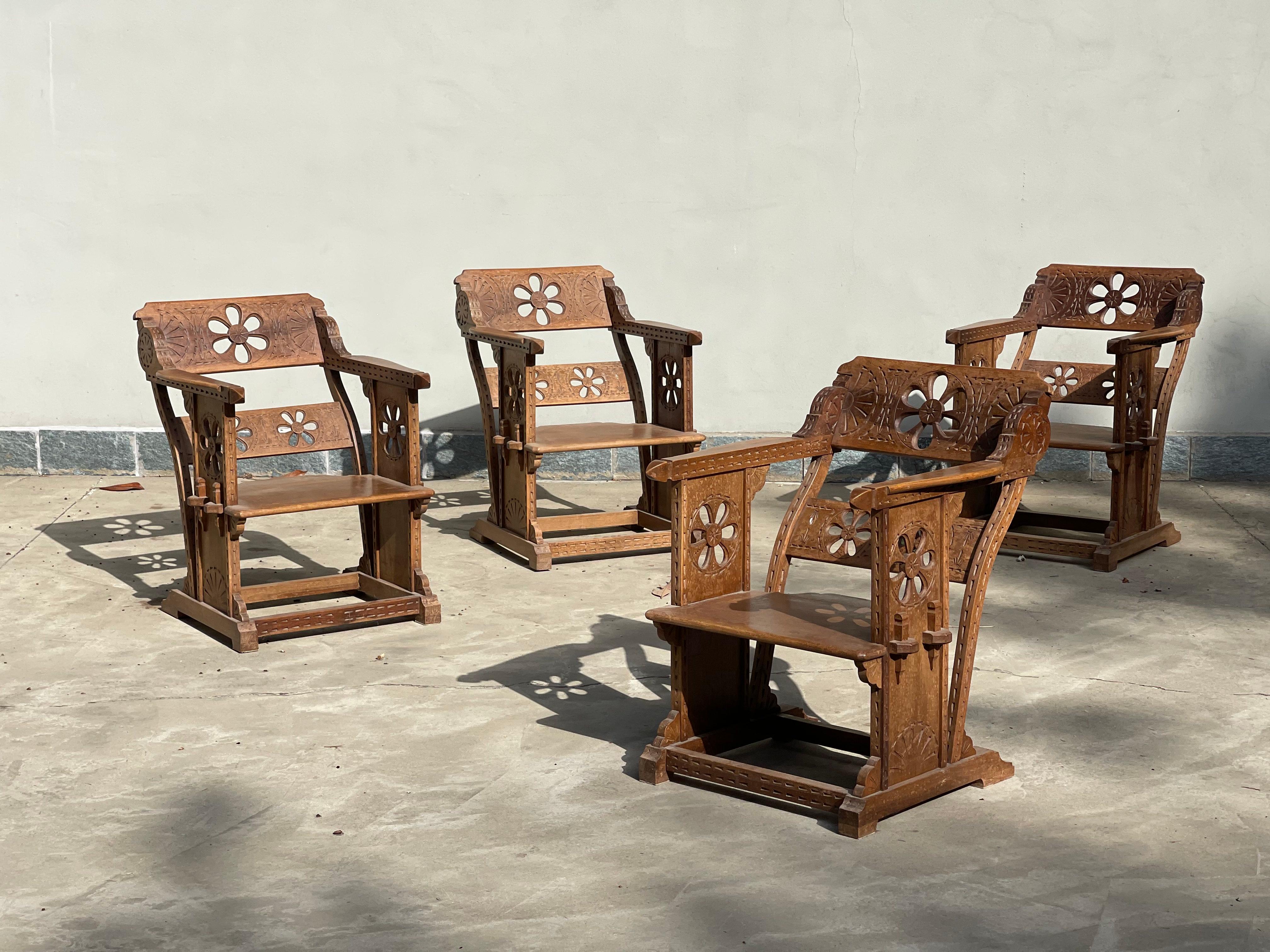 Set 4 Poltroncine Attrib: Ettore Zacchi, Chairs, Armchairs, Ettore Zacchi For Sale 2