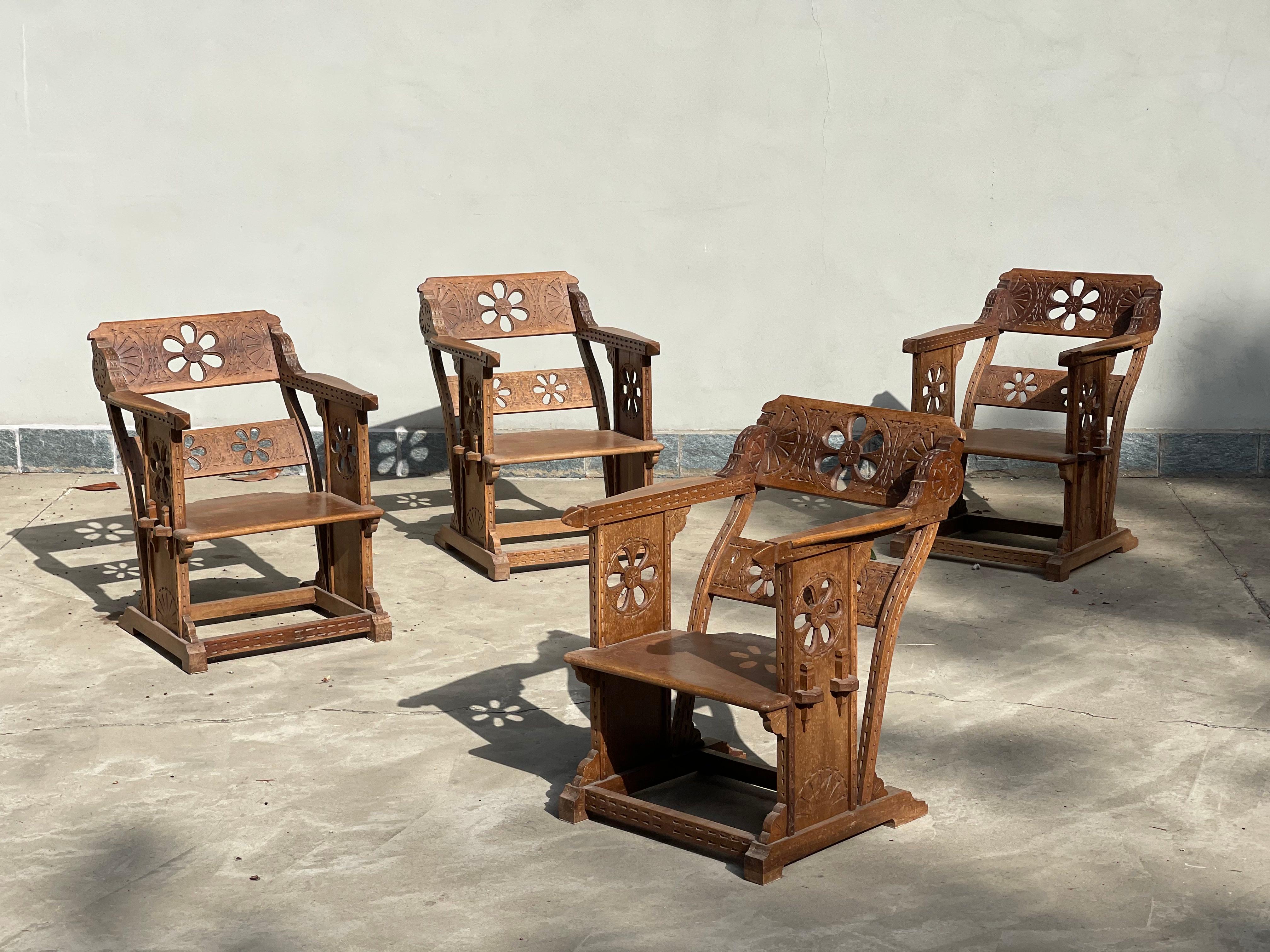 Set 4 Poltroncine Attrib: Ettore Zacchi, Chairs, Armchairs, Ettore Zacchi For Sale 3