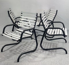 Set 4 Postmodern Garden Armchairs Modern Design 1980's