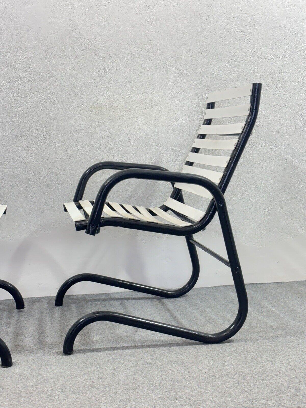 Late 20th Century Set 4 Postmodern Garden Armchairs Modern Design 1980's For Sale