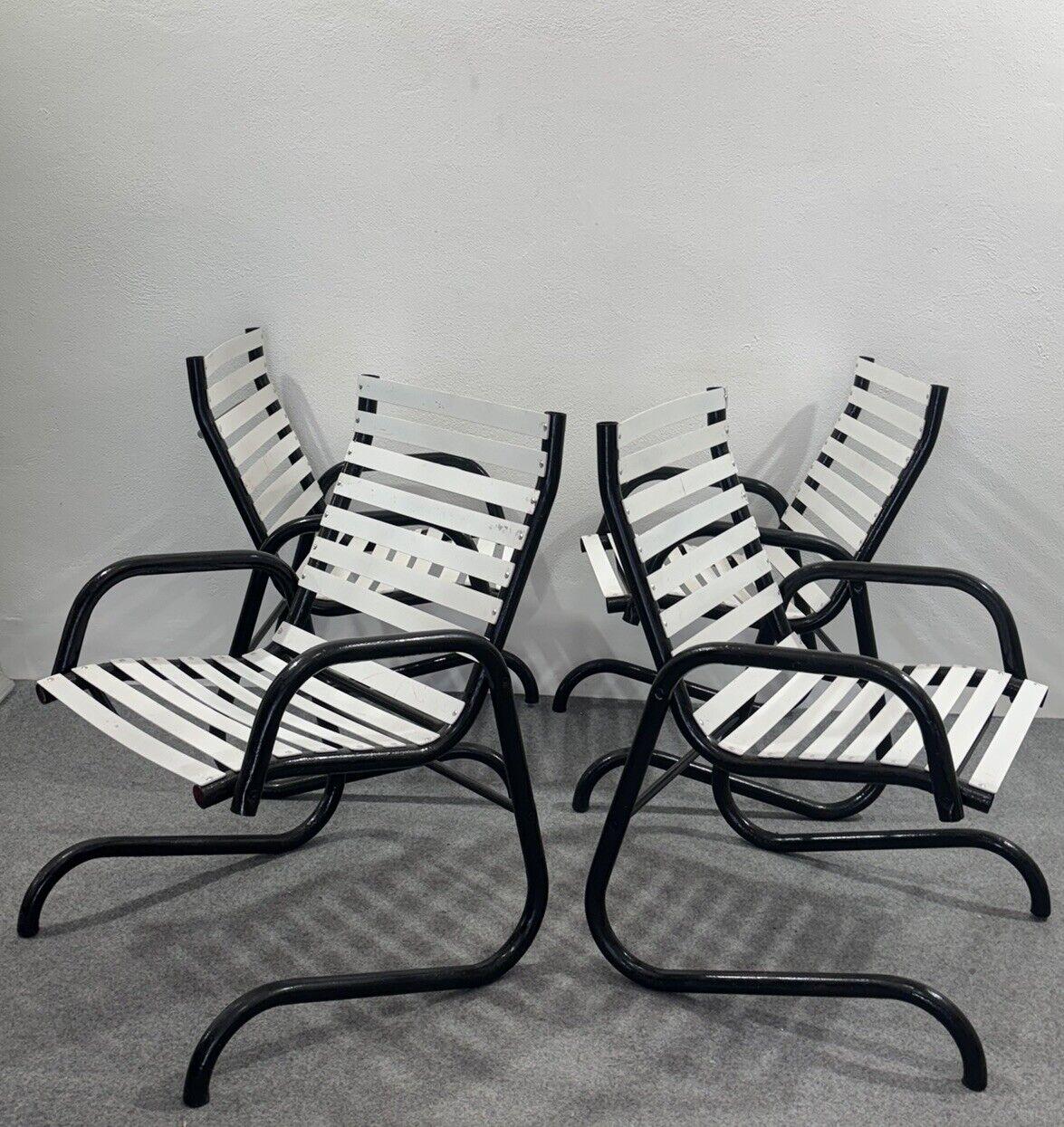 Set 4 Postmodern Garden Armchairs Modern Design 1980's For Sale 1
