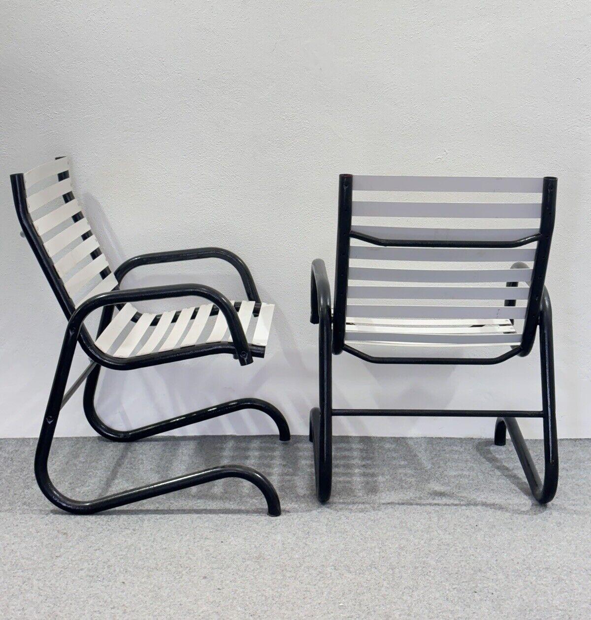 Set 4 Postmodern Garden Armchairs Modern Design 1980's For Sale 2