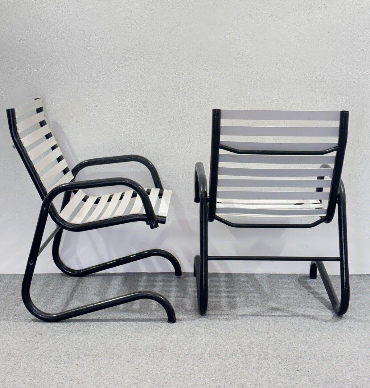 Ensemble de 4 fauteuils de jardin postmodernes Design moderne 1980's en vente 2