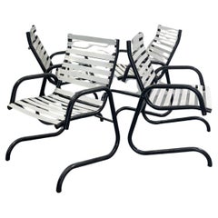 Ensemble de 4 fauteuils de jardin postmodernes Design moderne 1980's