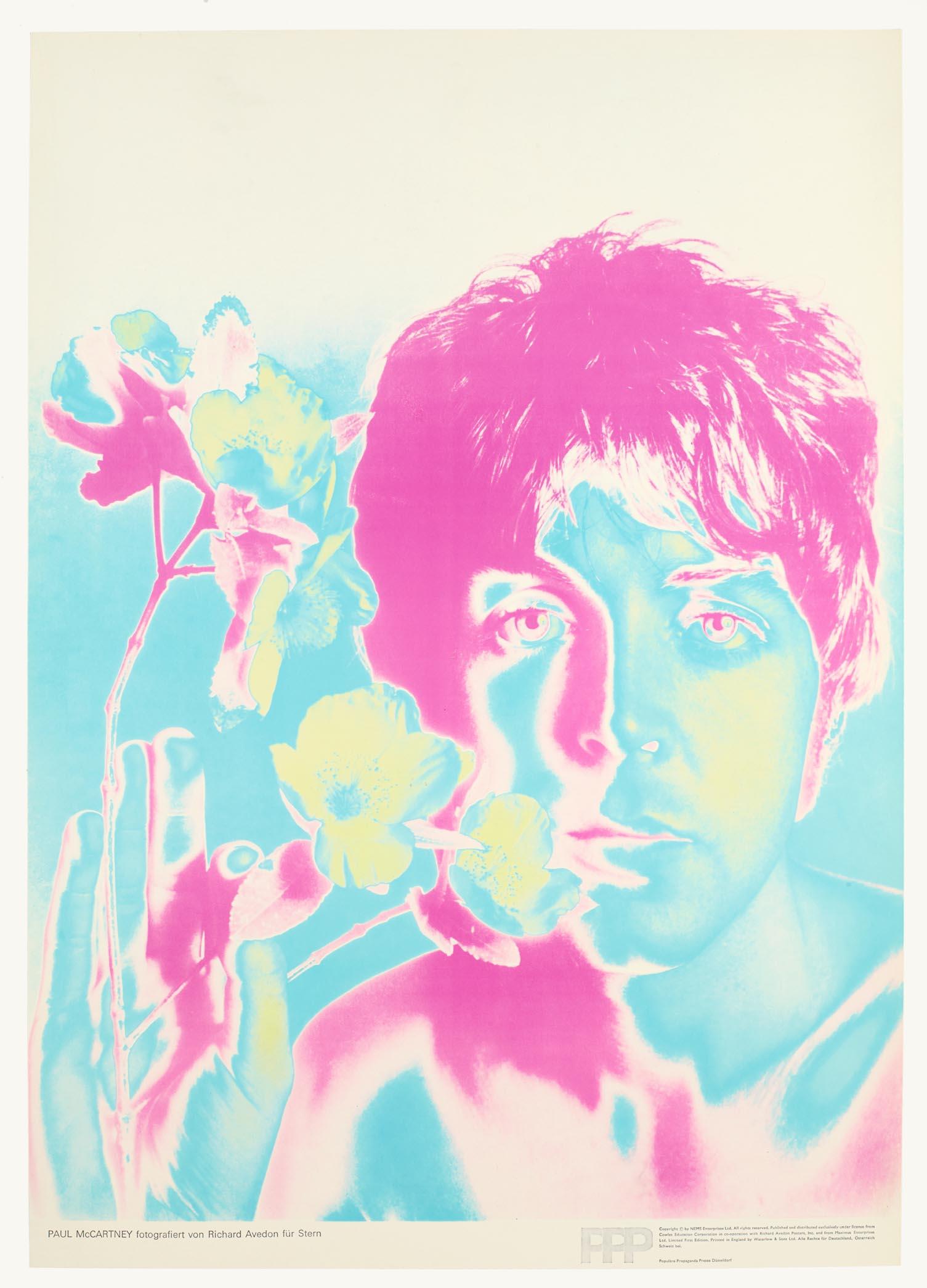 Mid-Century Modern Set 4 portraits The Beatles, Avedon, Psychedelic, Pop Art, Rock Band, Music 1967 For Sale