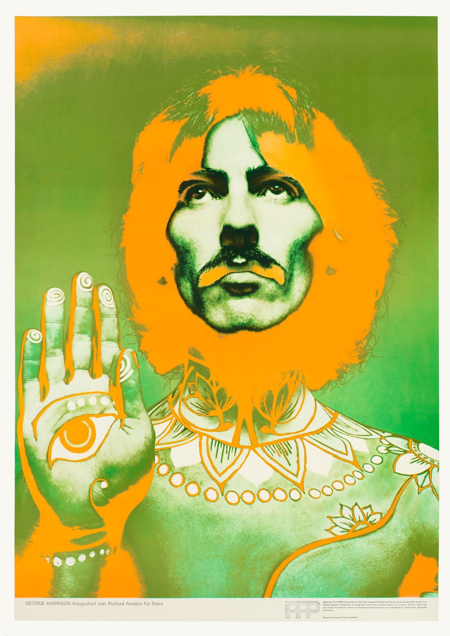 French Set 4 portraits The Beatles, Avedon, Psychedelic, Pop Art, Rock Band, Music 1967 For Sale