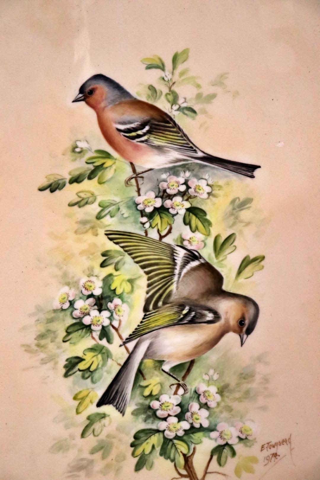 Set 4 Royal Worcester Porcelain Plaqces of Birds 8