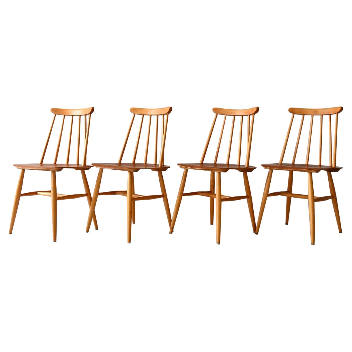 Set 4 sedie Fanett di Tapiovaara originali anni 60 in vendita