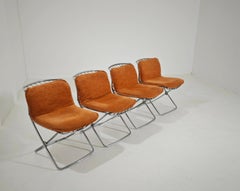 Juego de 4 sillas de Gastone Rinaldi para RIMA Design Italia, década de 1970, estilo Mid-Century Modern