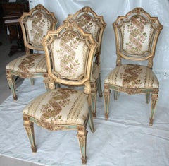 Set of 4 chairs in Napoleon III style second half of the 19th century, France