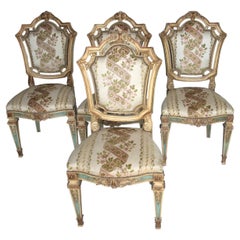 Set of 4 chairs in Napoleon III style second half of the 19th century, France