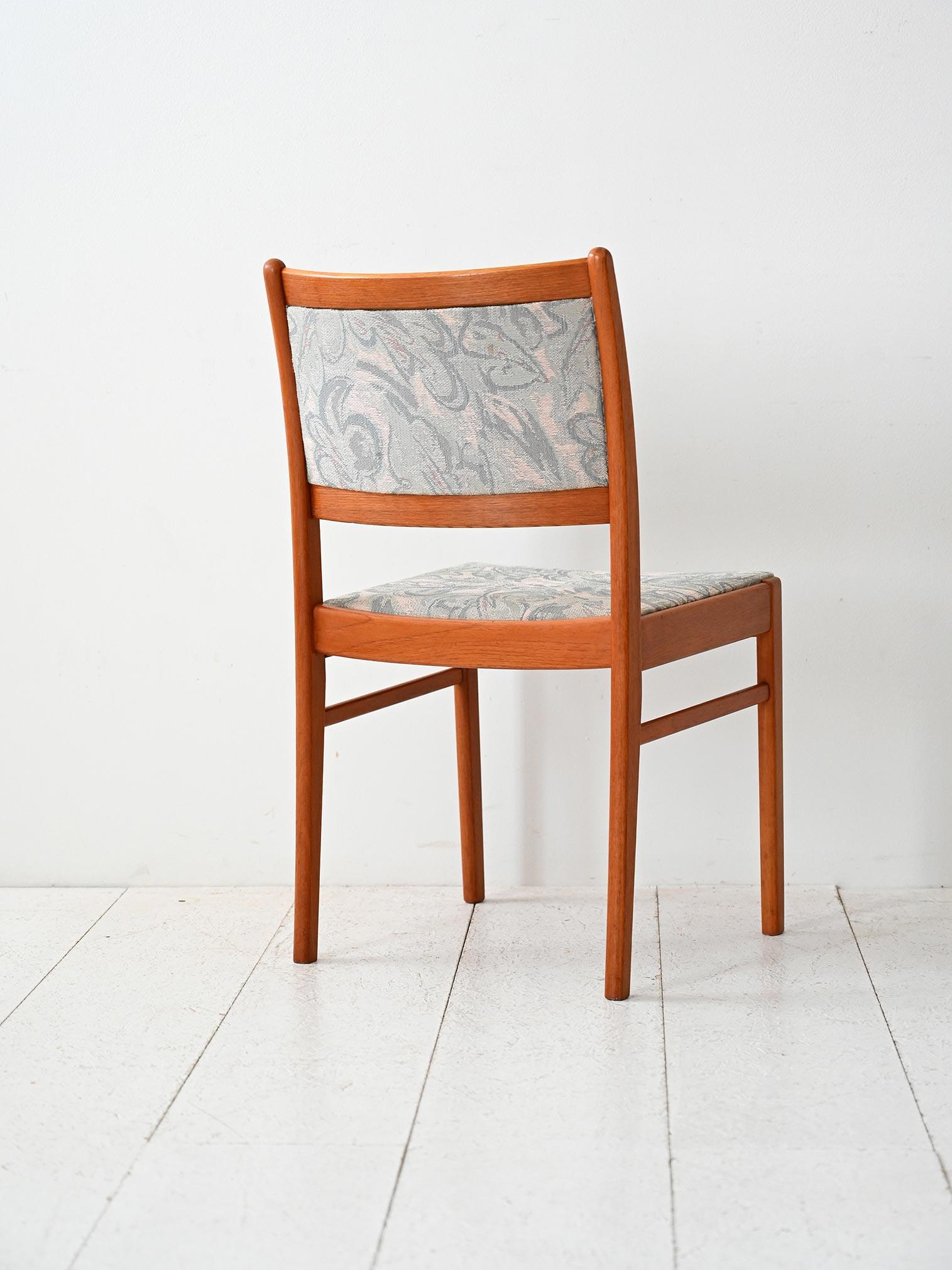 Set 4 sedie scandinave anni 60 in teak con tappezzeria originale (Swedish) im Angebot