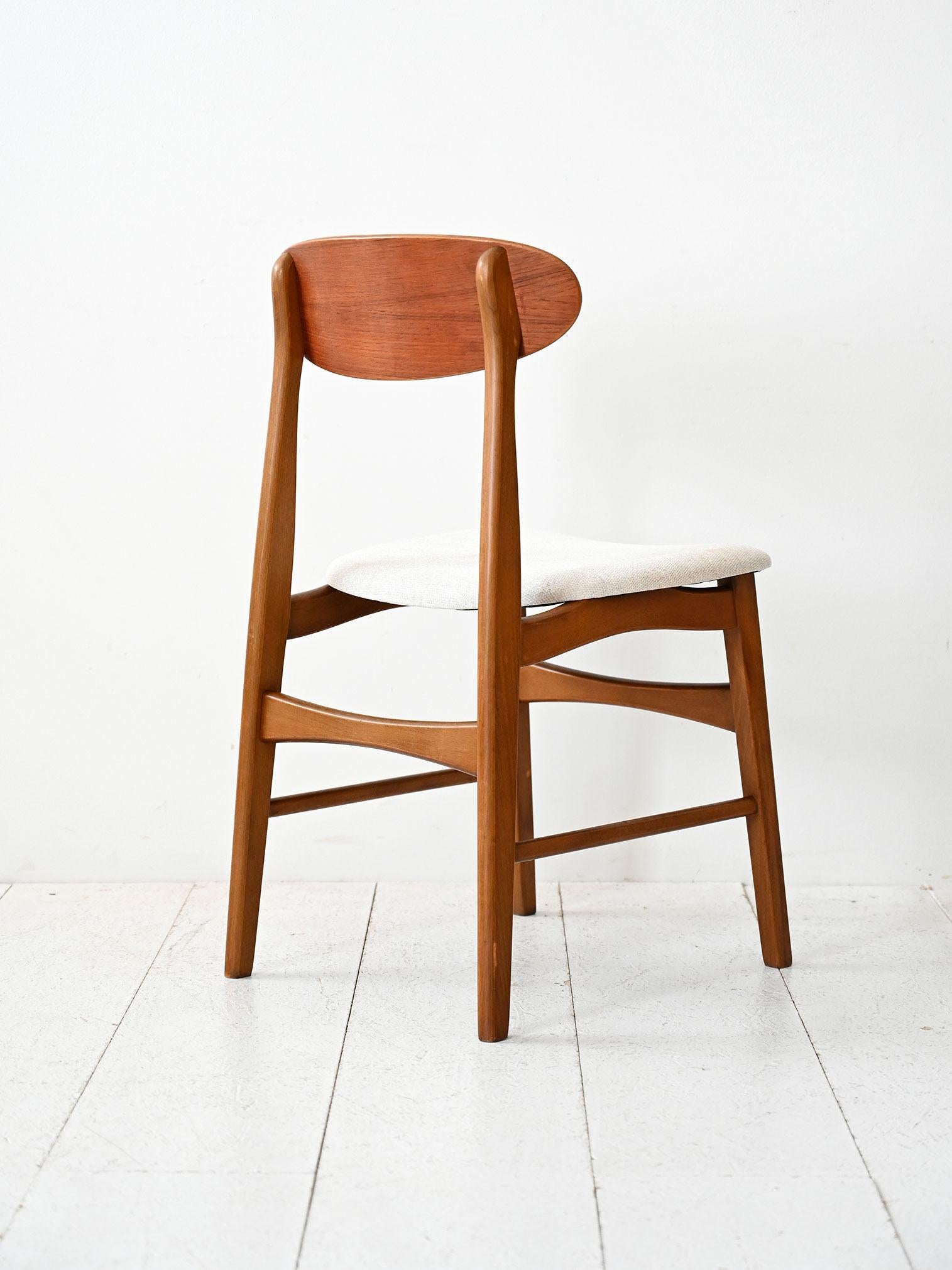 Set 4 sedie scandinave vintage anni 50 in teak im Zustand „Gut“ im Angebot in Brescia, IT