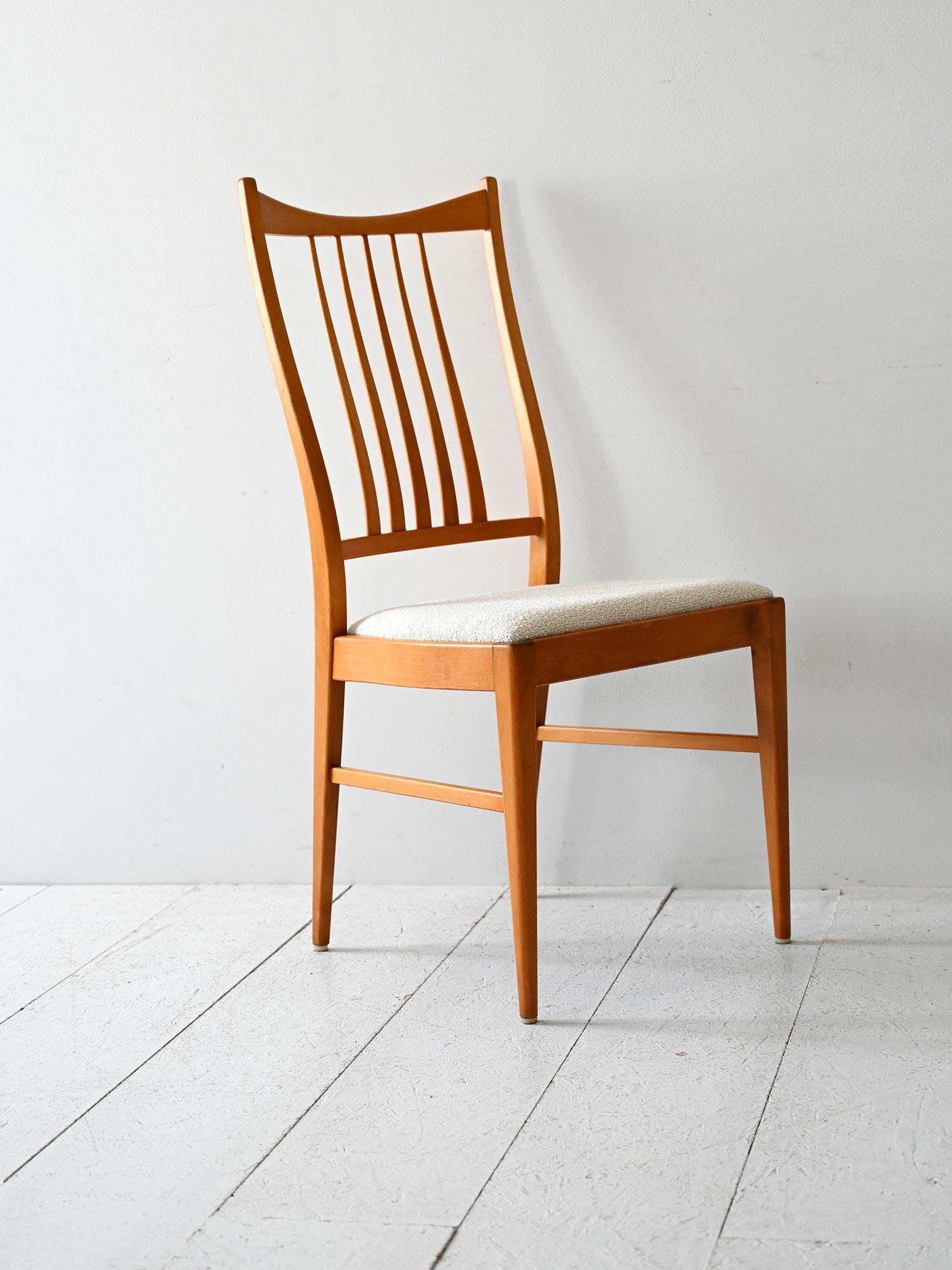 Scandinavo moderno Set 4 sedie scandinave vintage anni 50/60 in faggio in vendita