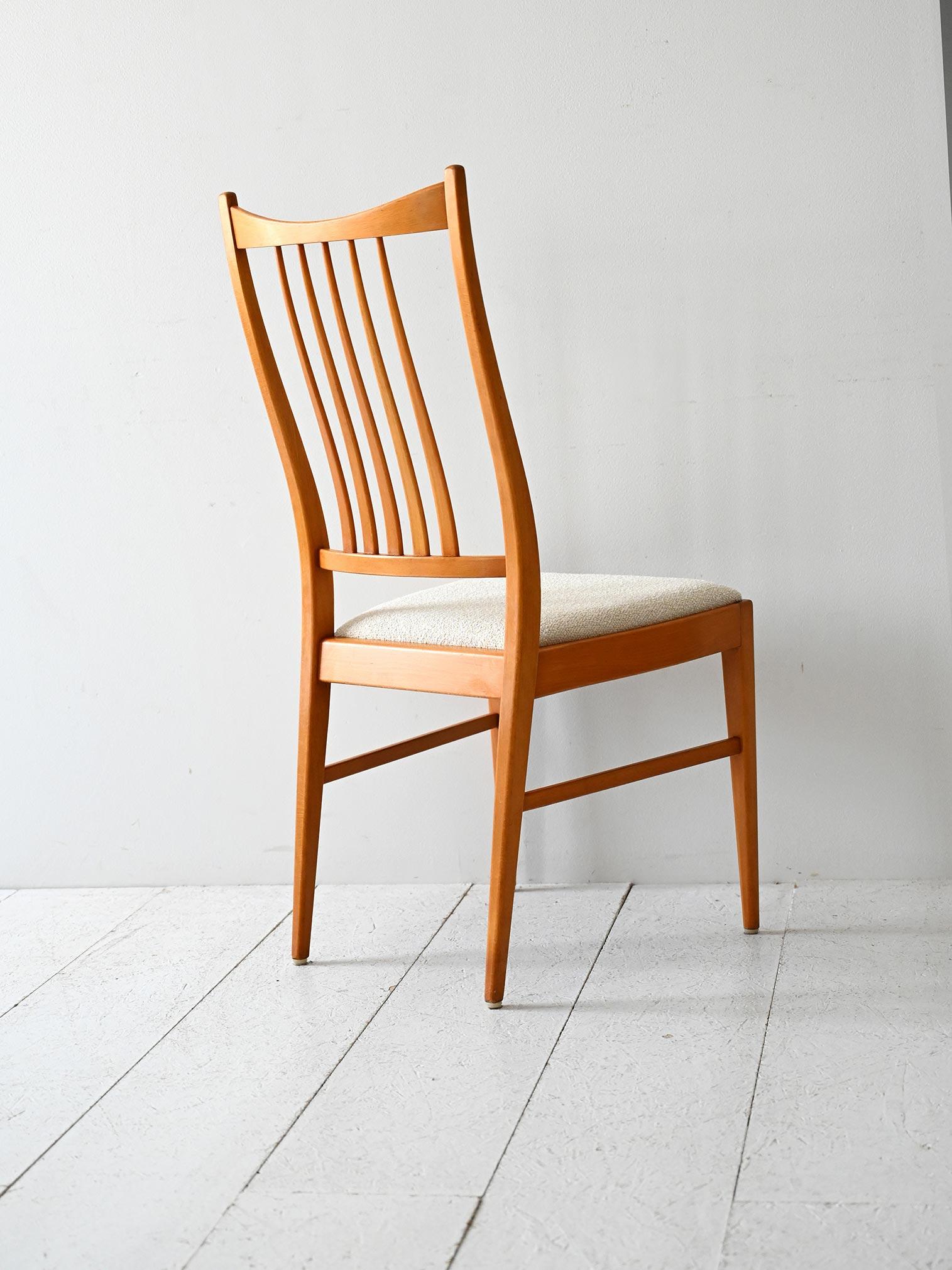 Scandinavian Set 4 sedie scandinave vintage anni 50/60 in faggio in vendita