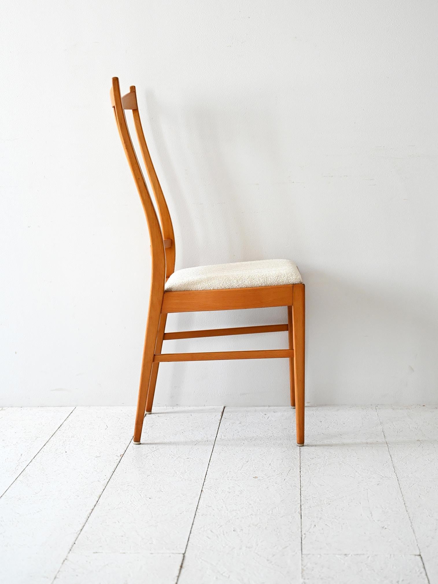Set 4 sedie scandinave vintage anni 50/60 in faggio In condizioni buone in vendita a Brescia, IT