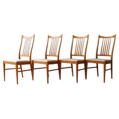Set 4 sedie scandinave vintage anni 50/60 in faggio