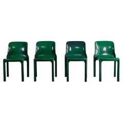Set 4 Chairs Selene Artemide Vico Magistretti Design Anni 60s