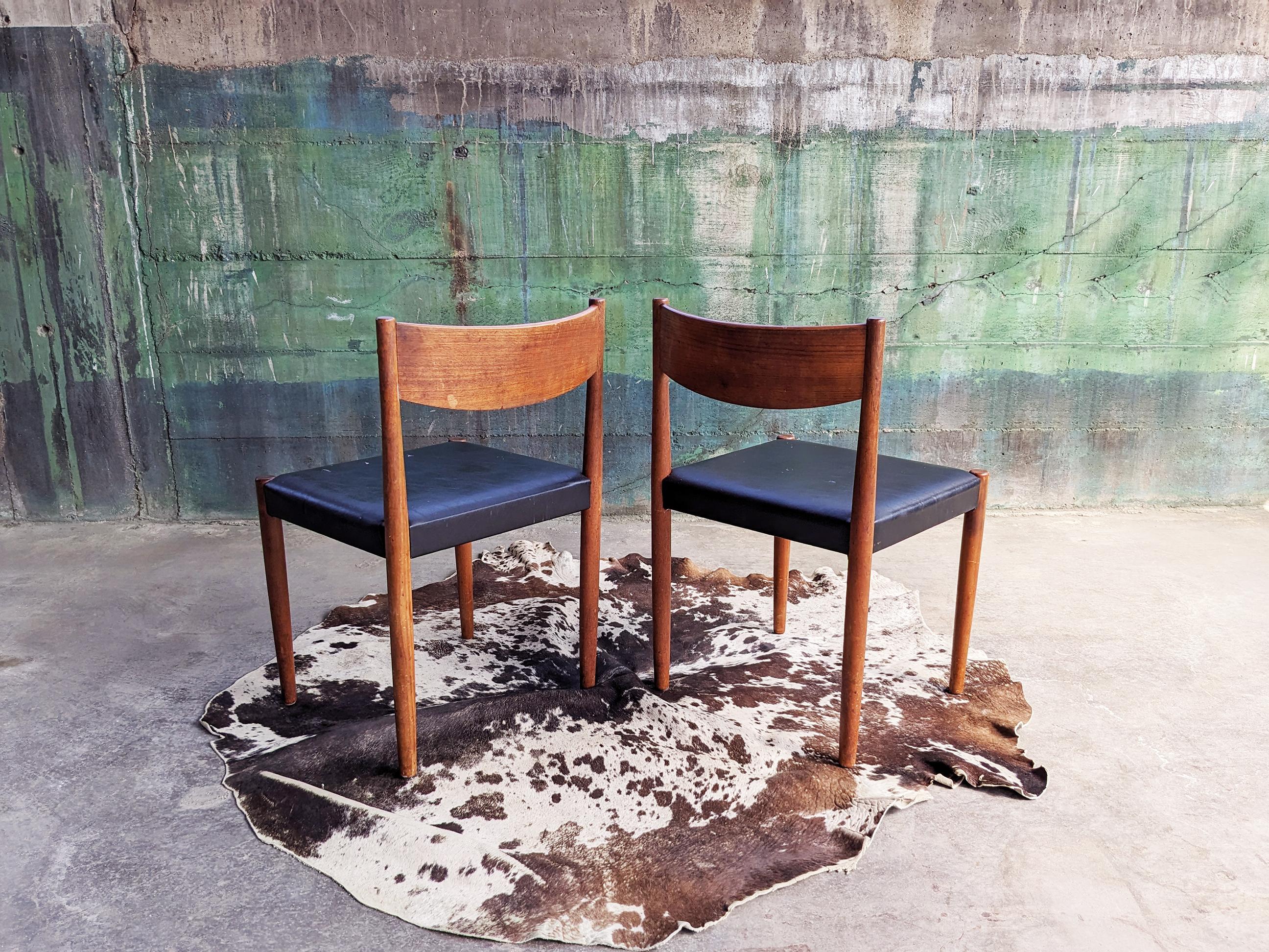 Set 4 Teak Danish Dining Chairs by Poul Volther Frem Røjle Mid Century Vintage 1