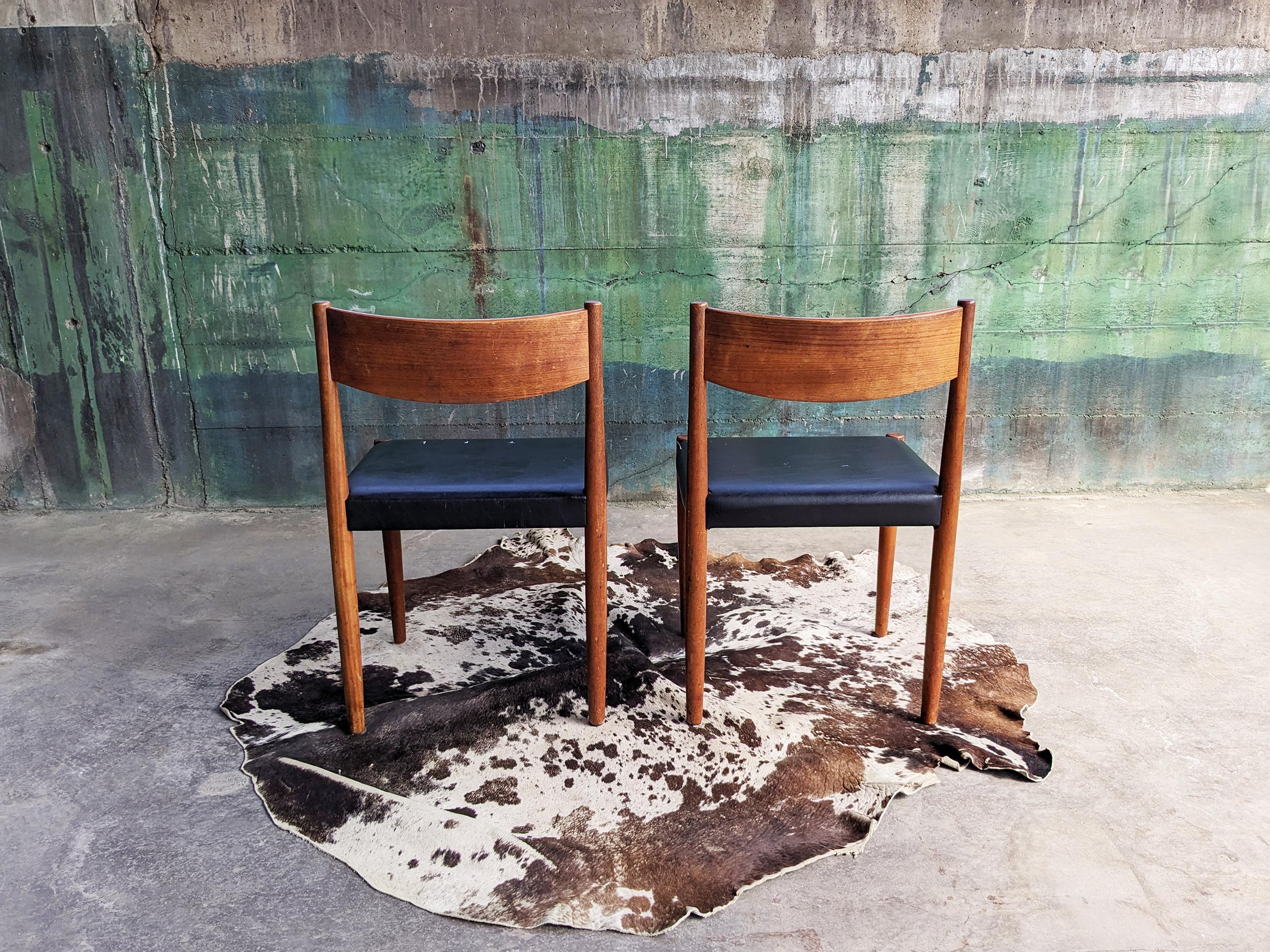Set 4 Teak Danish Dining Chairs by Poul Volther Frem Røjle Mid Century Vintage 2