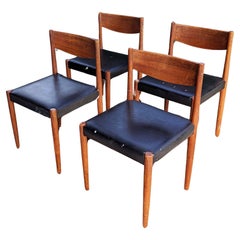 Set 4 Teak Danish Dining Chairs by Poul Volther Frem Røjle Mid Century Vintage