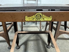 Set 4 TOLEDO Plywood and Steel Industrial Dining Chairs / c.1940S