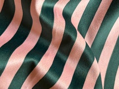 Set 4  manteles individuales de terciopelo de poliéster a rayas verdes y rosas