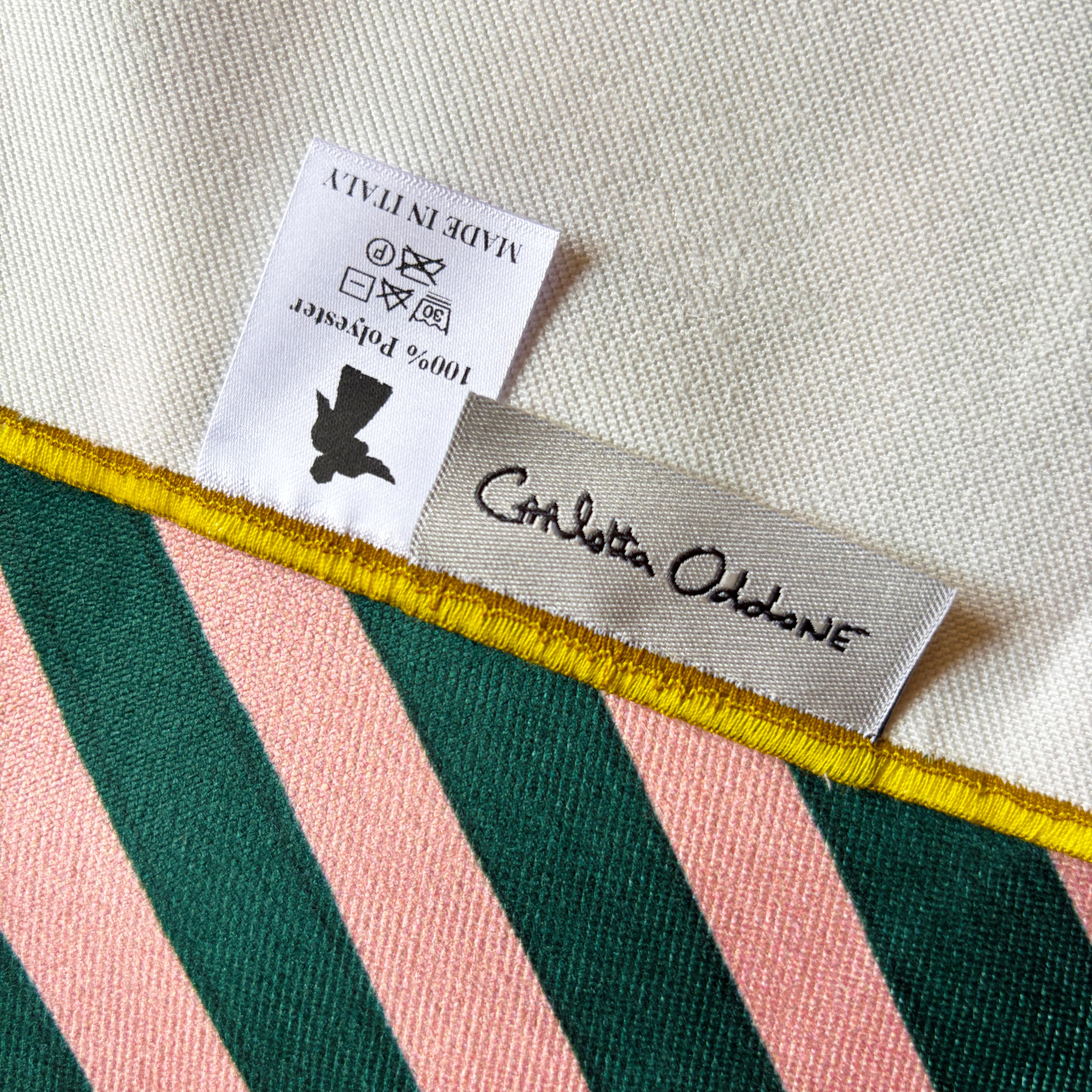 Set 4 tovagliette americane in velluto di poliestere multicolor a righe en vente 2