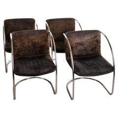Set 4 Vintage Chairs 1960s Mod. Lens Design G. Offer for Saporiti