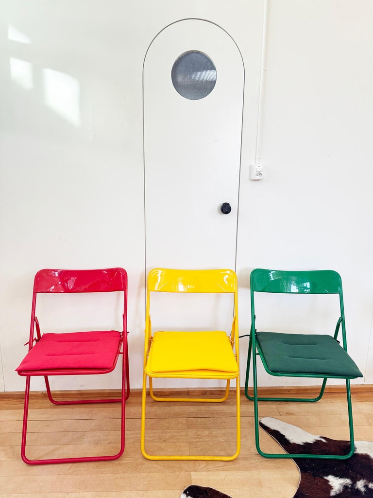 Set - 4 Yellow Swedish Postmodern 80s Vintage Nils Gammelgaard