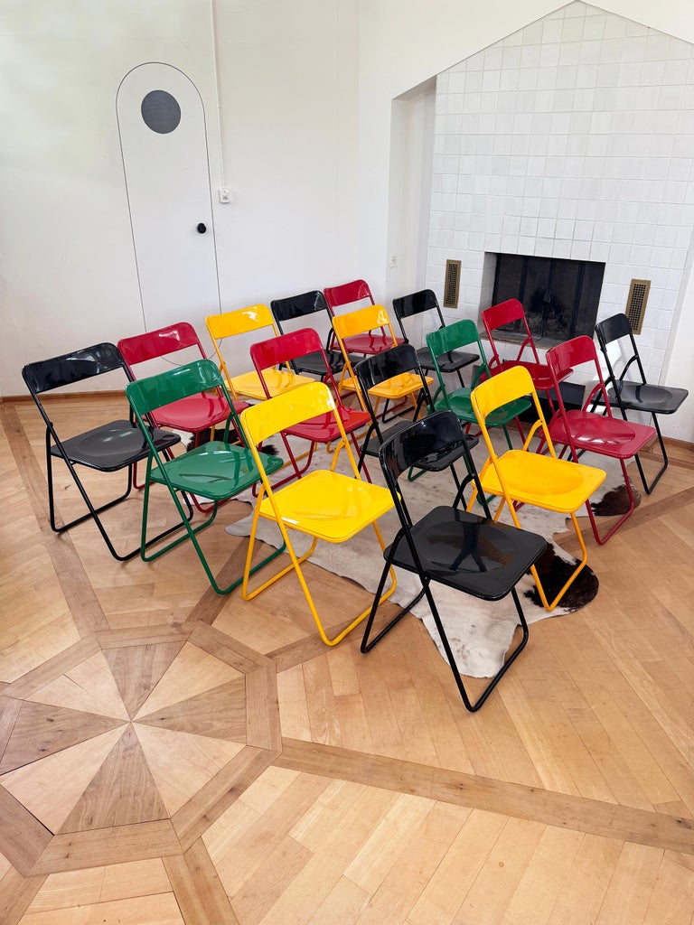 Set - 4 Yellow Swedish Postmodern 80s Vintage Nils Gammelgaard
