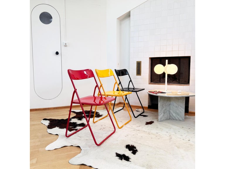 Set - 4 Yellow Swedish Postmodern 80s Vintage Nils Gammelgaard