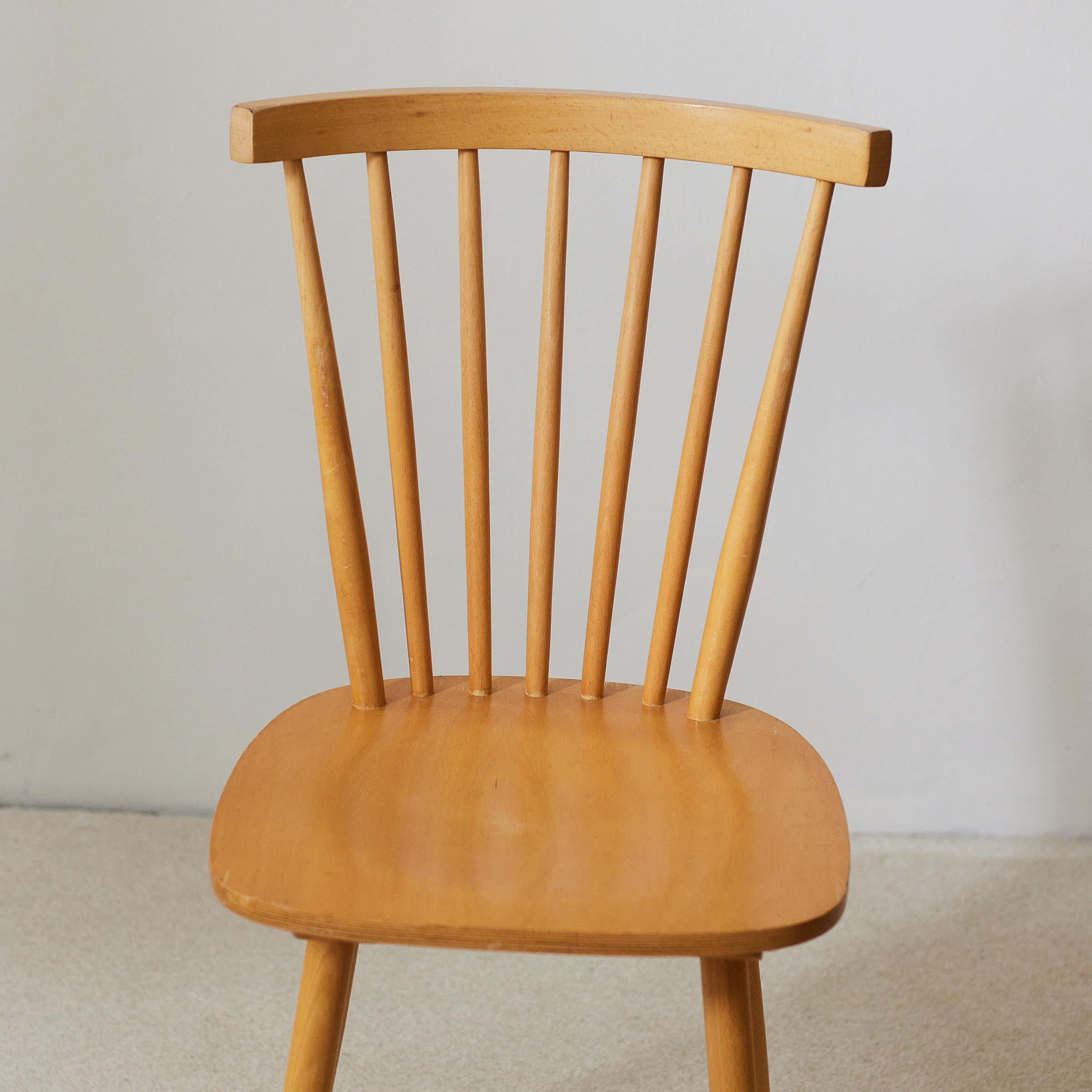 Set: 4+2 Vintage Mid-Century Dining Chairs by Horgenglarus Switzerland 1970s 3