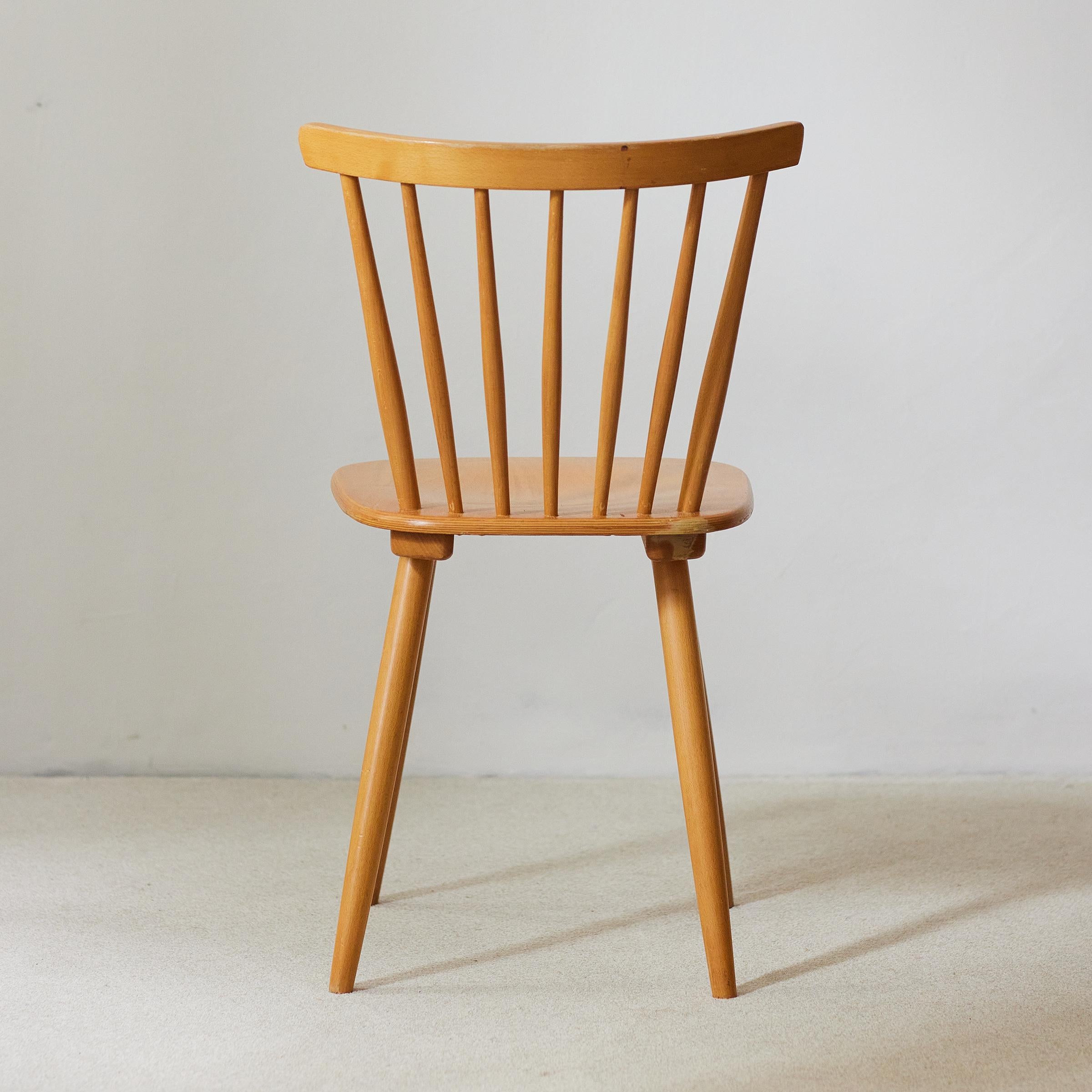 Set: 4+2 Vintage Mid-Century Dining Chairs by Horgenglarus Switzerland 1970s In Good Condition In Debrecen, HU