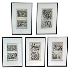 Set 5 18th Century Engravings by Bernard de Montfaucon 1719