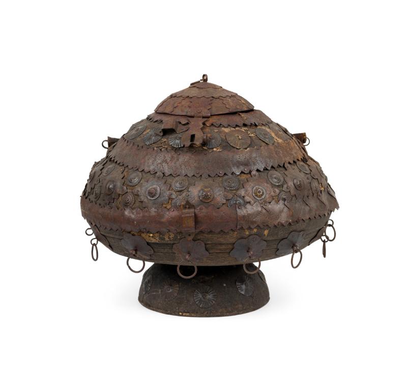 Set 5 19th Century Anglo Indian Covered Canisters 8