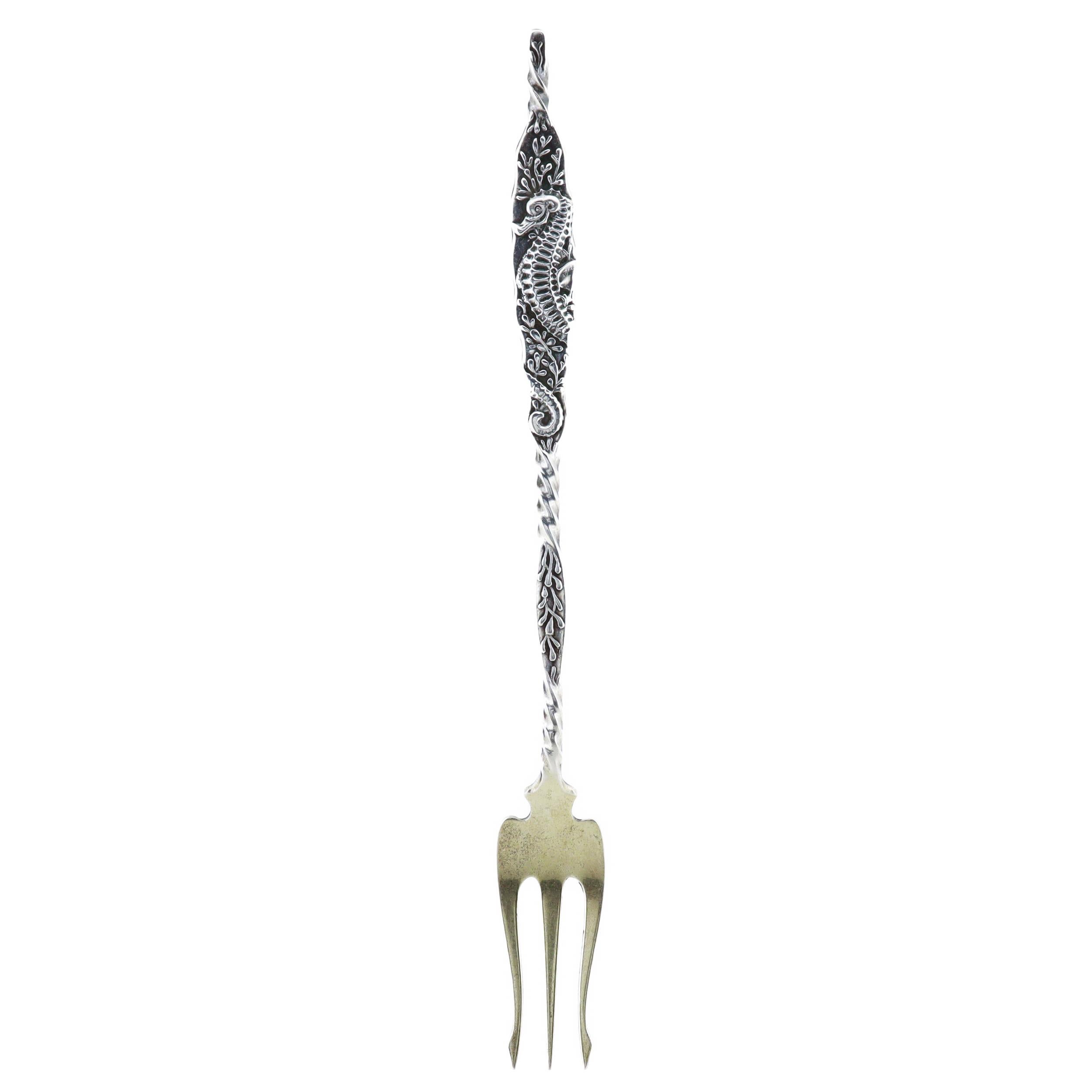 Set di 5 forchette da cocktail in argento antico Whiting A. Silver in vendita 5
