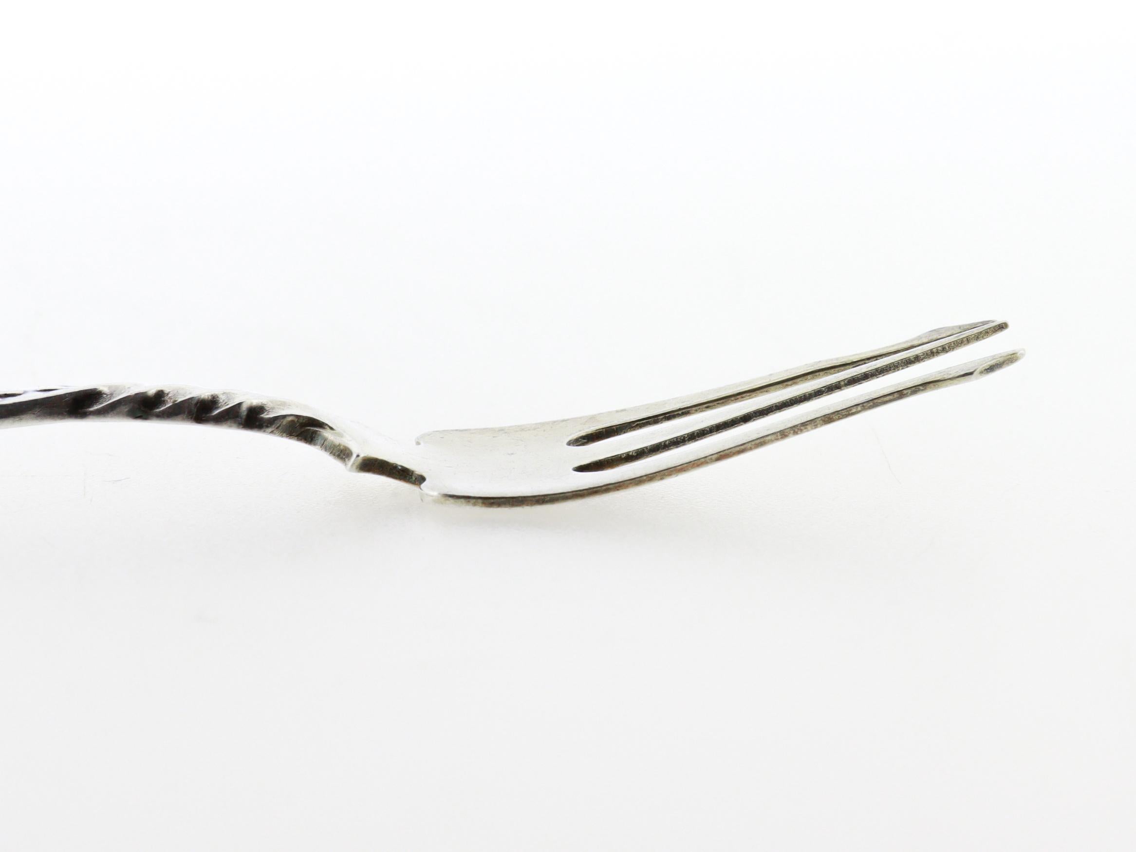 Set di 5 forchette da cocktail in argento antico Whiting A. Silver in vendita 11