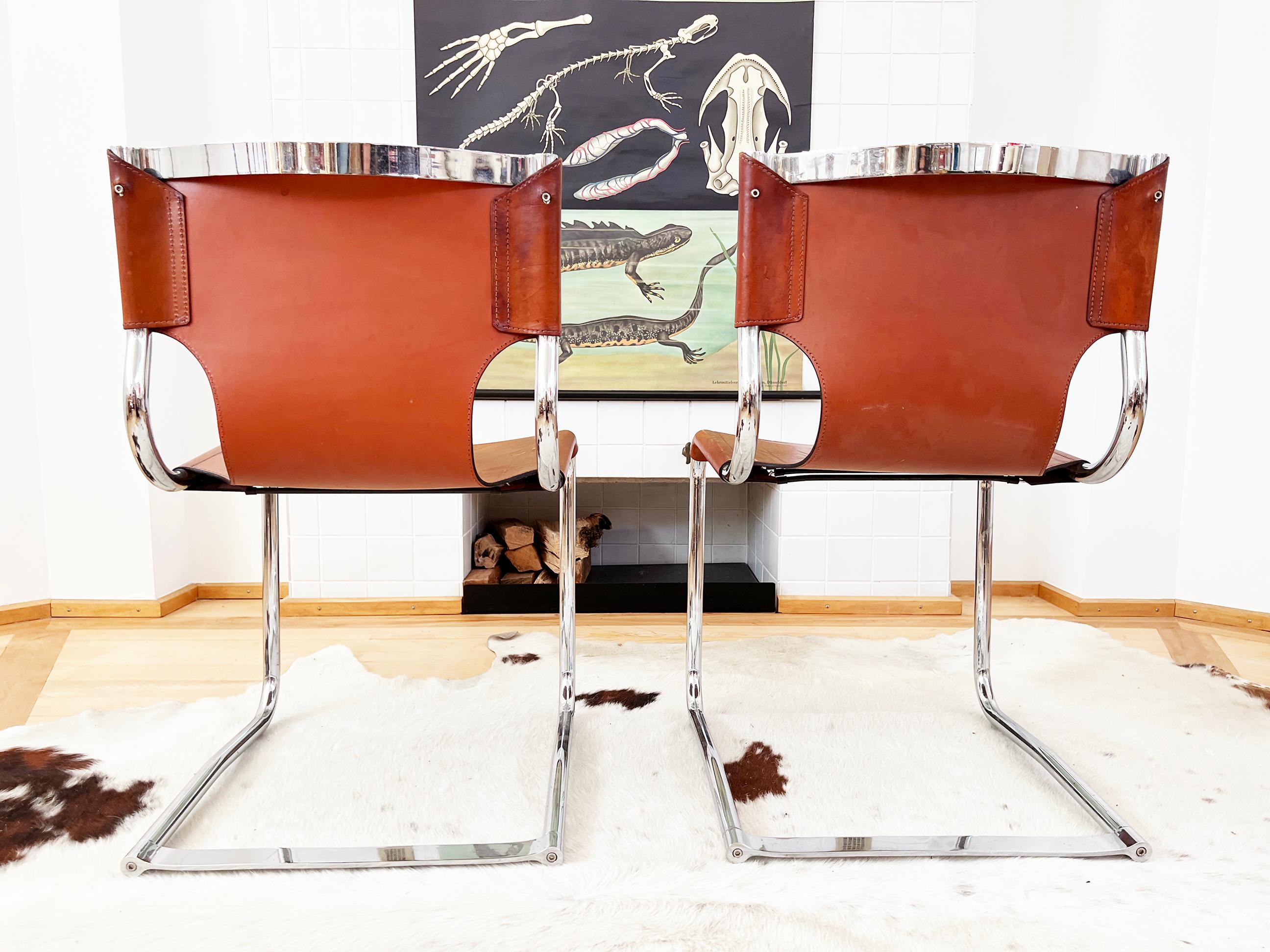 SET 5 Chaises luge Carlo Bartoli T 70 920 Cuir Brown - 5 pcs en vente 4