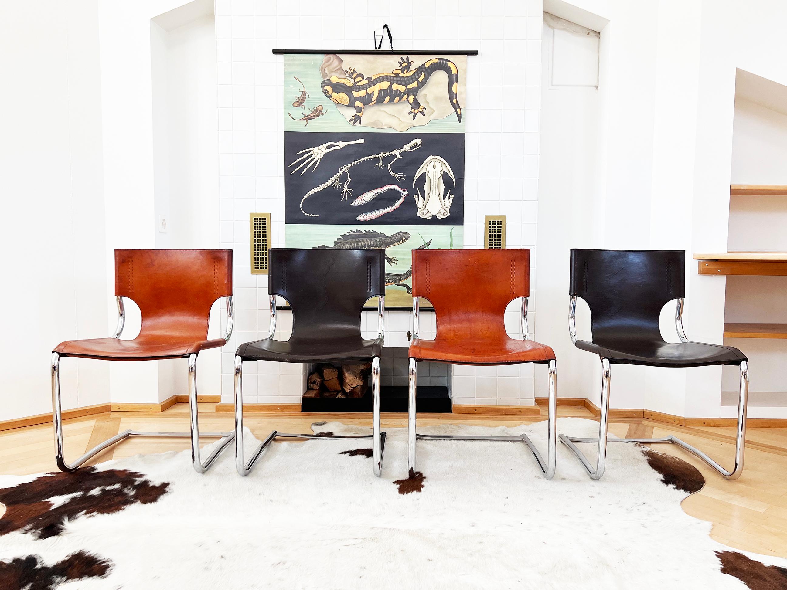 SET 5 Chaises luge Carlo Bartoli T 70 920 Cuir Brown - 5 pcs en vente 11