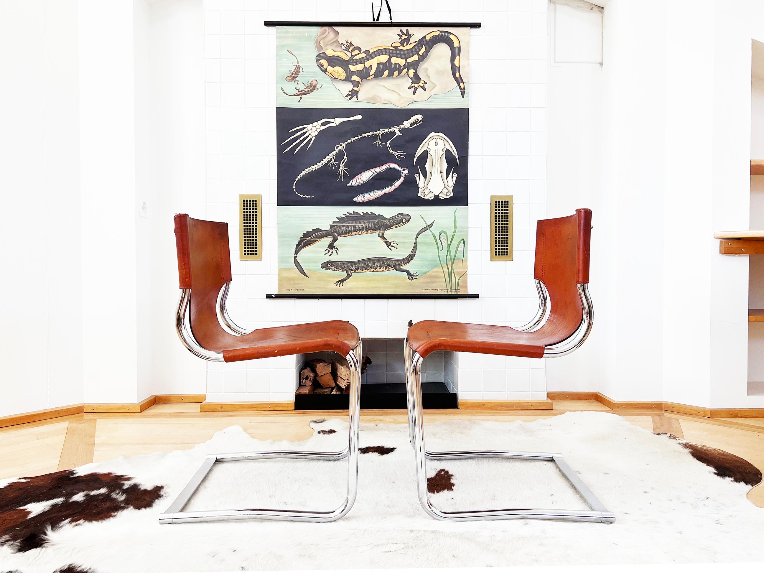 SET 5 Chaises luge Carlo Bartoli T 70 920 Cuir Brown - 5 pcs en vente 2