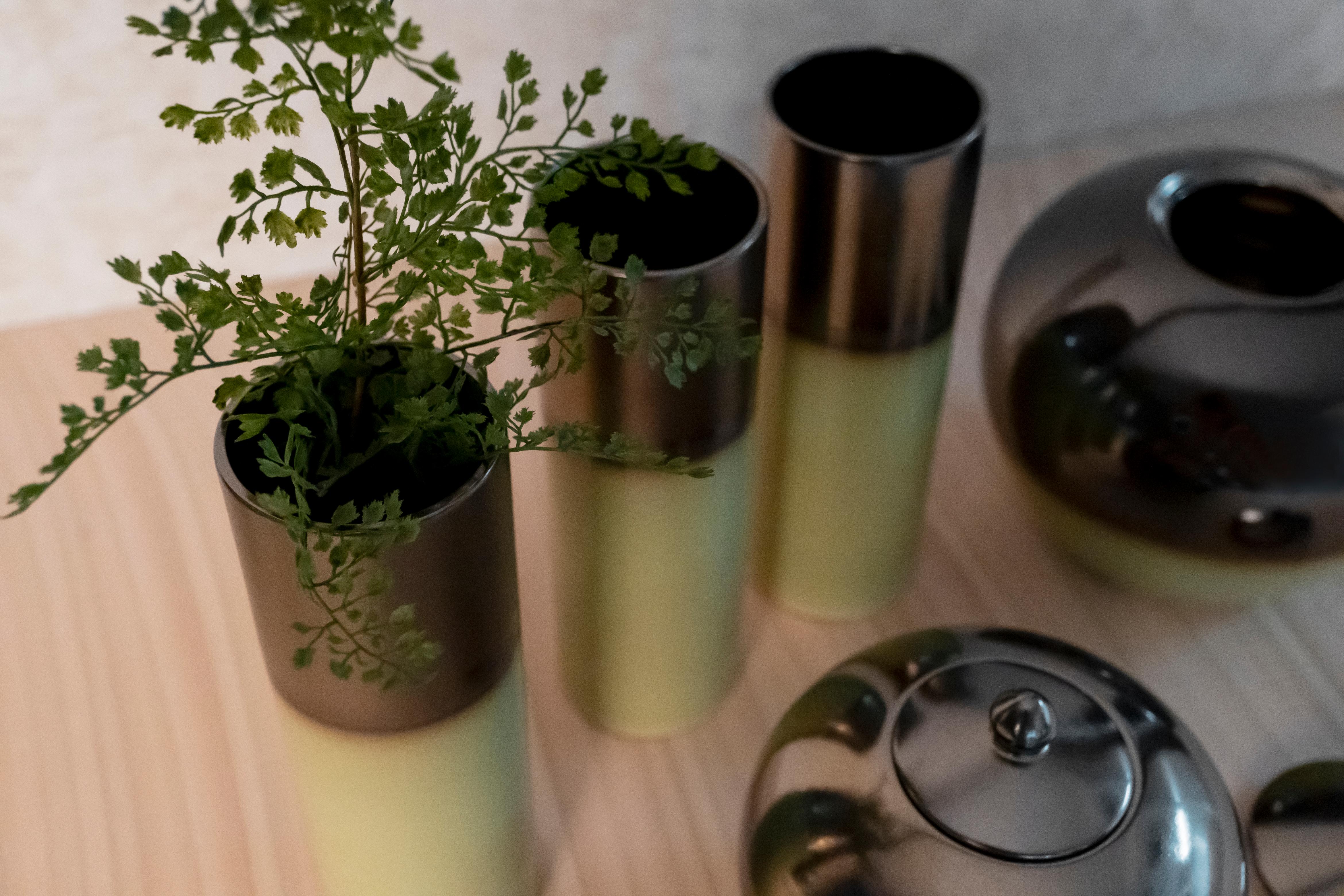 Modern Set/5 Ceramic Vases and Pots, Handmade in Portugal by Lusitanus Home For Sale