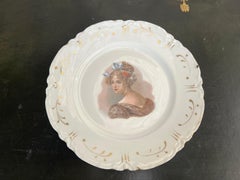 Set 5 collectible plates Haviland Limoges with women 19th